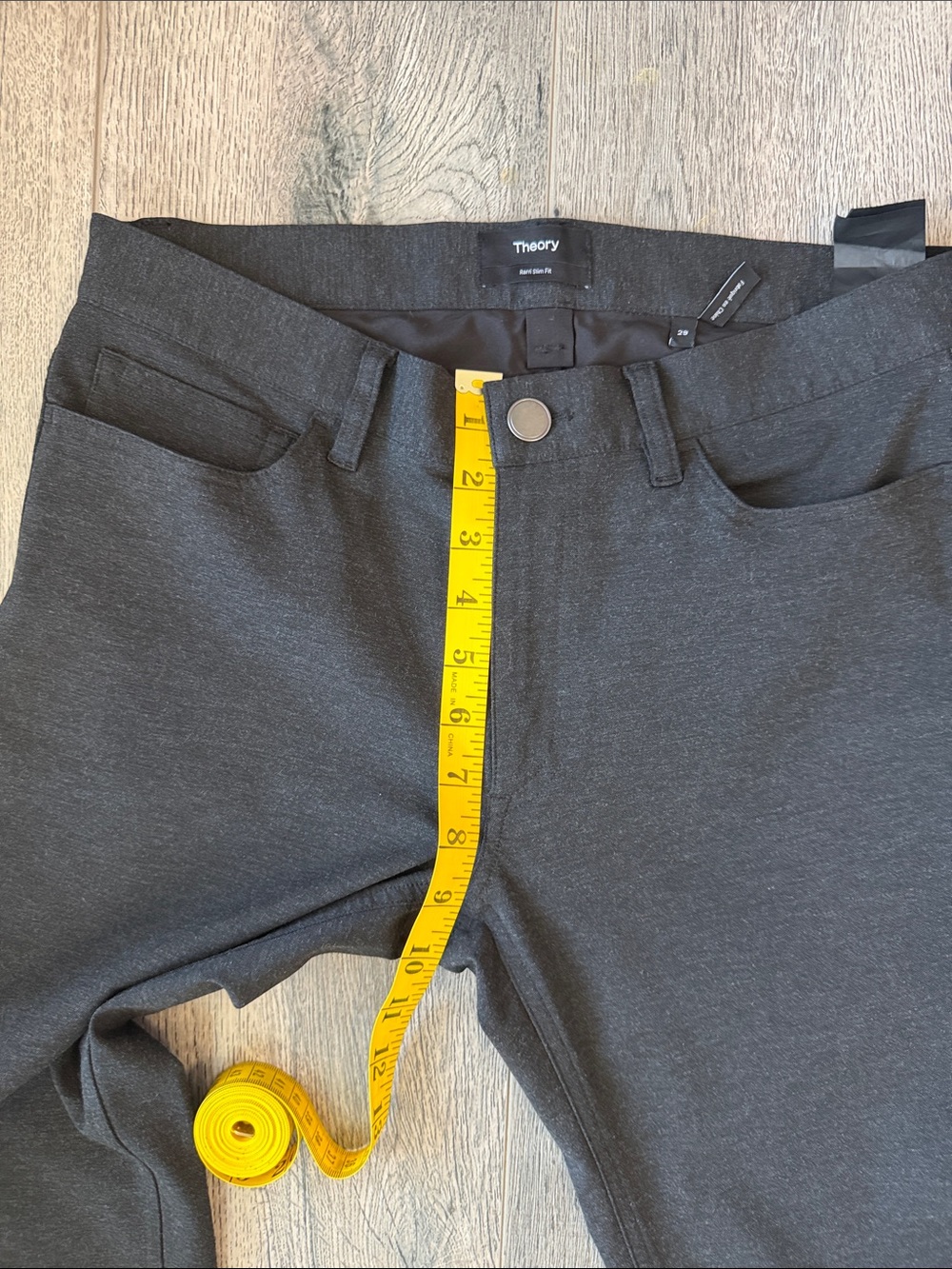 Theory Women's Dark Charcoal Straight Trousers - Picture 6 of 13